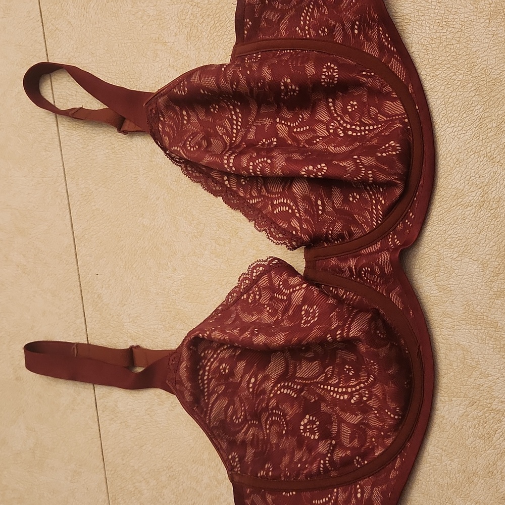 Soma Lace Enticing Lift Underwire Bra - Deep Burgundy